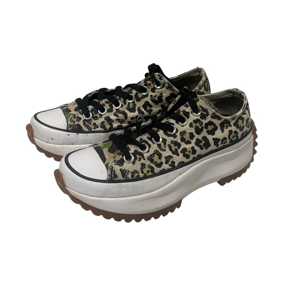 Converse Run Star Hike Leopard Platform Sneakers Women’s 6.5 Chunky Lug Sole